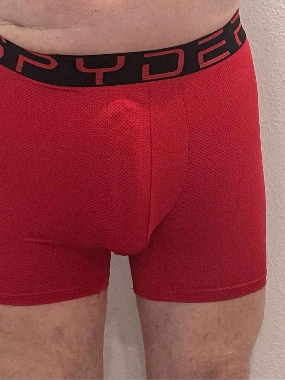 Spyder Men's Red Boxer Briefs with Black Logo Waistband